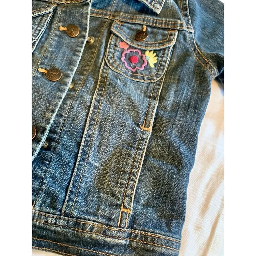 Old Navy Snap Embroidered Jean Jacket - Picture 3 of 6